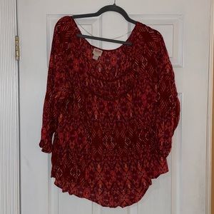 Red patterned blouse-mossimo-xxl